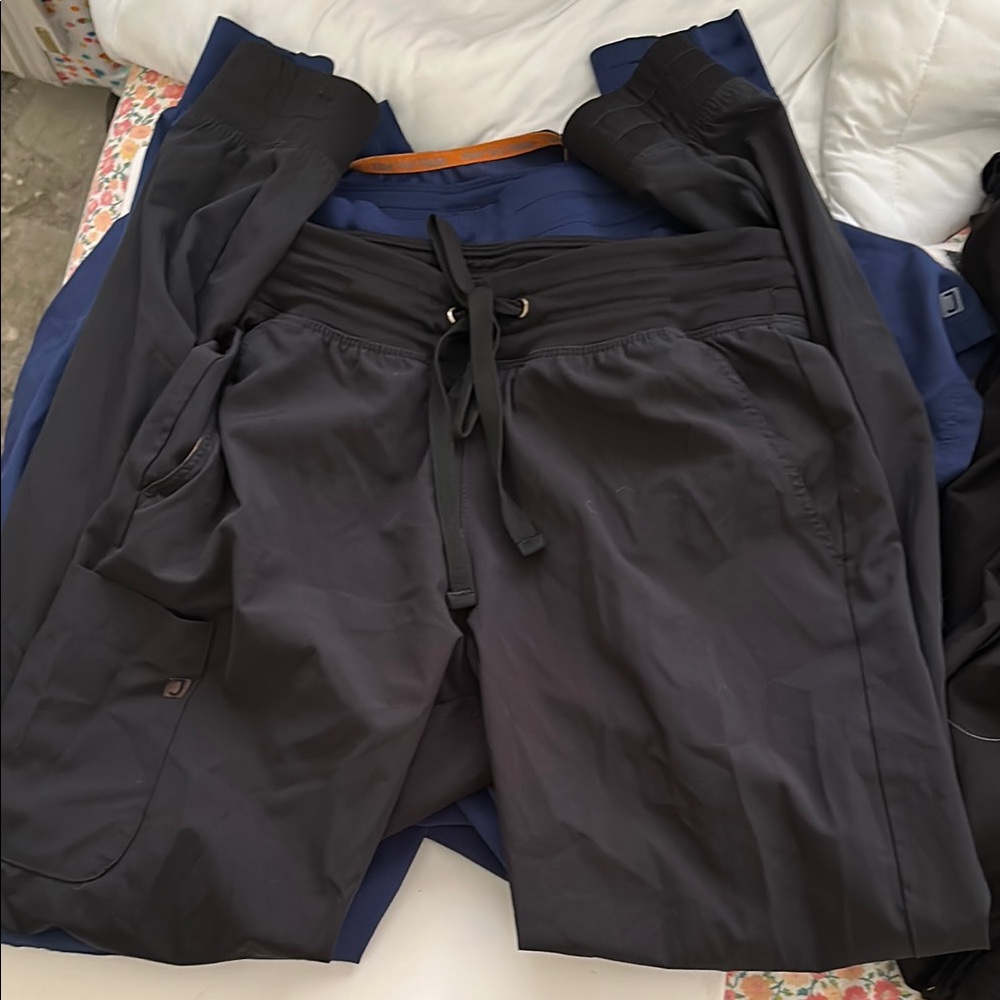 Scrubjoy black jogger scrub pants
